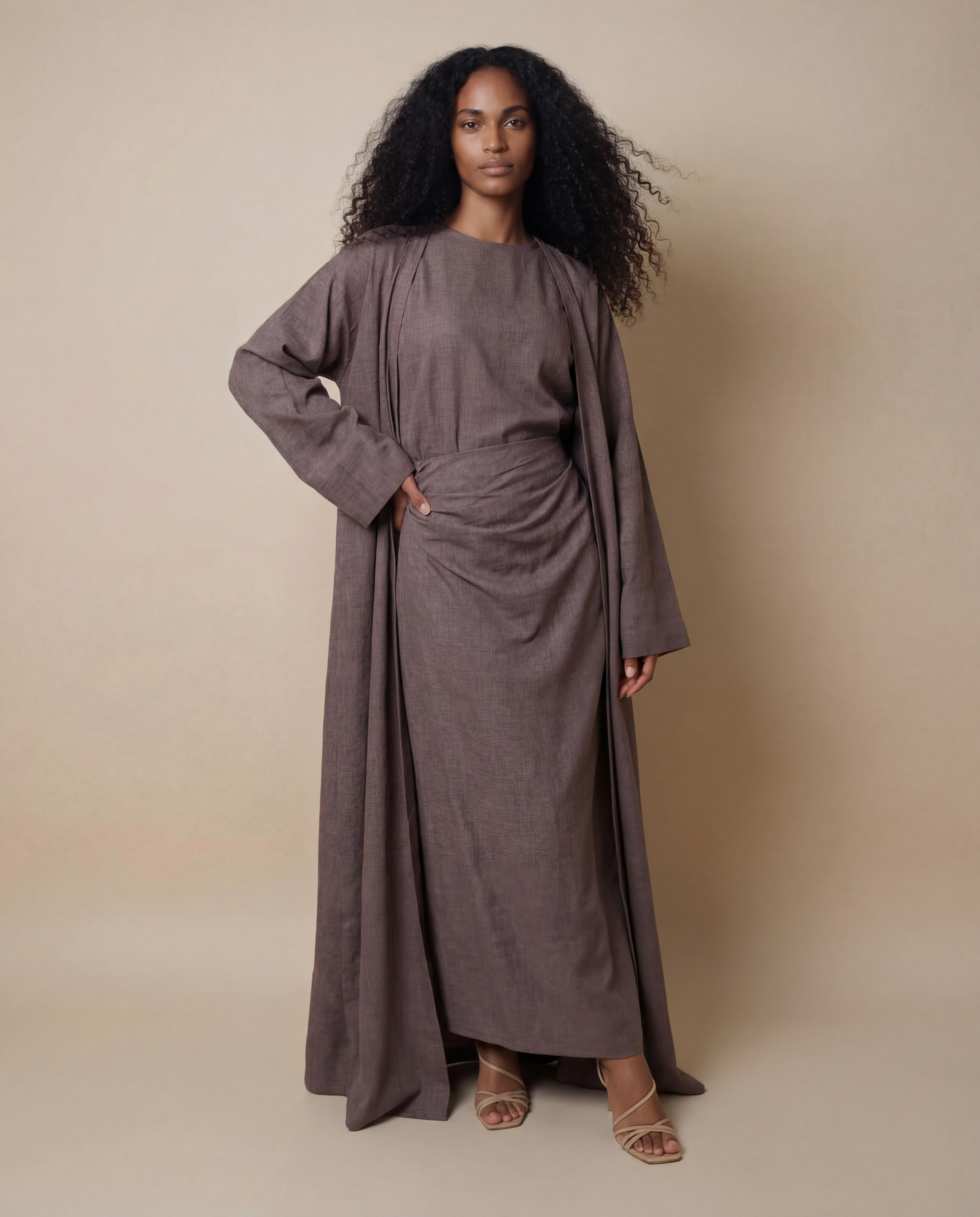 THE UMBER 3-PIECE ABAYA SET